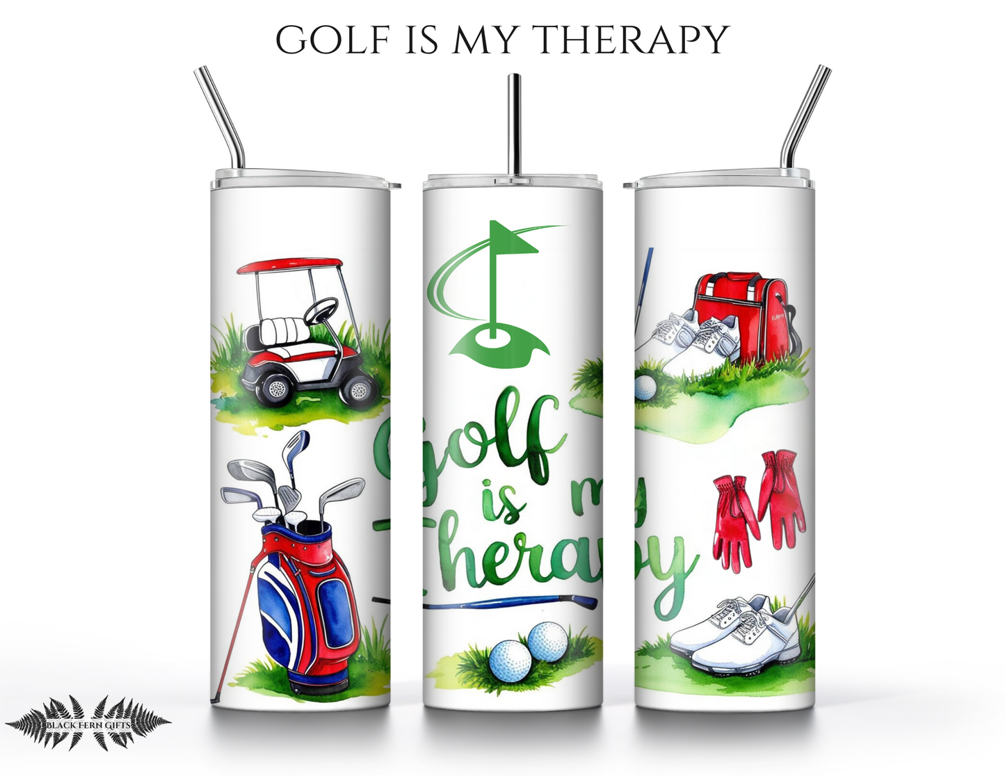 Golf Is My Therapy - Tumbler
