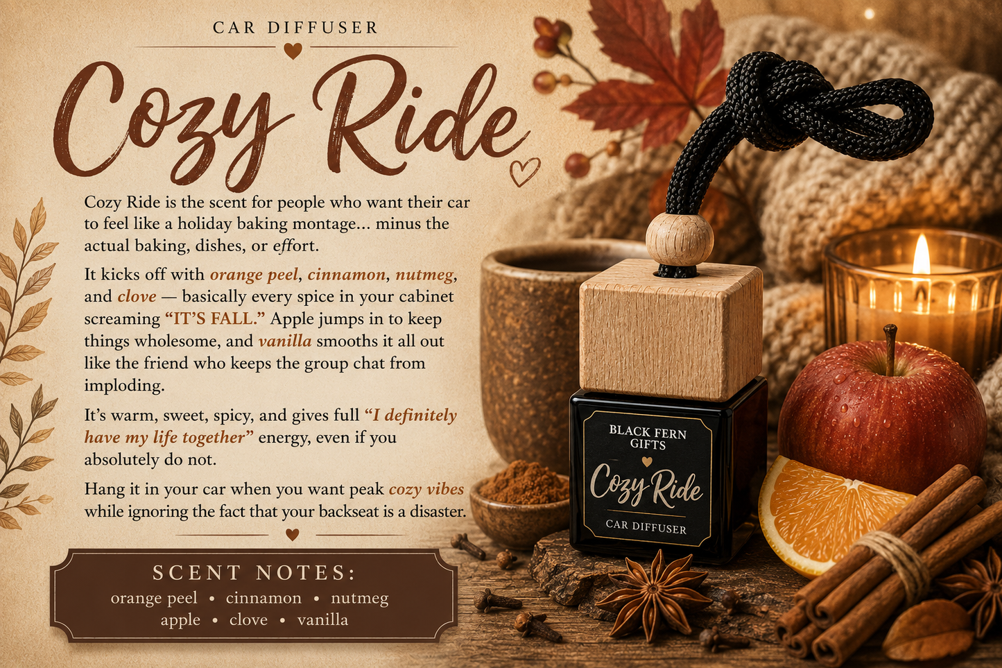 Car Diffuser - Cozy Ride