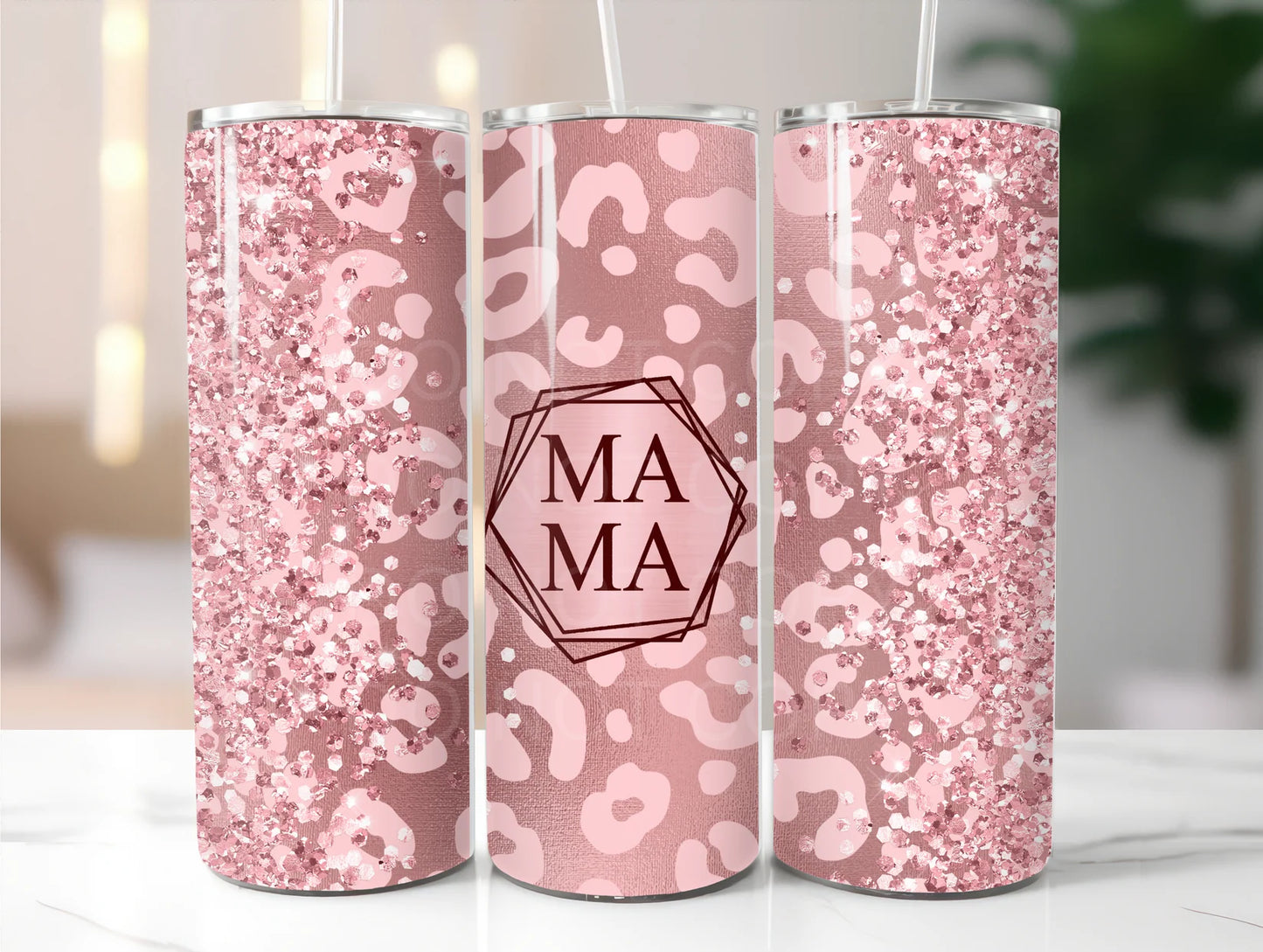 Pink Glitter Mama - Tumbler