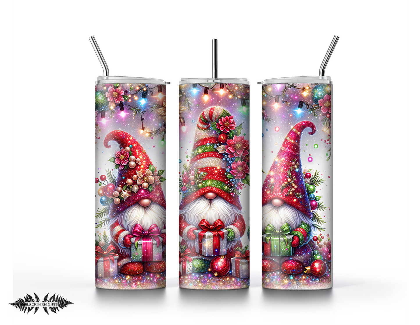 Christmas Gnomes Lights Tumbler