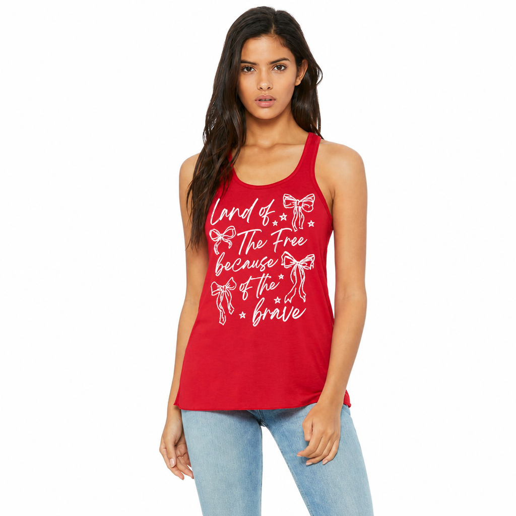 Land of the Free Racerback Tank