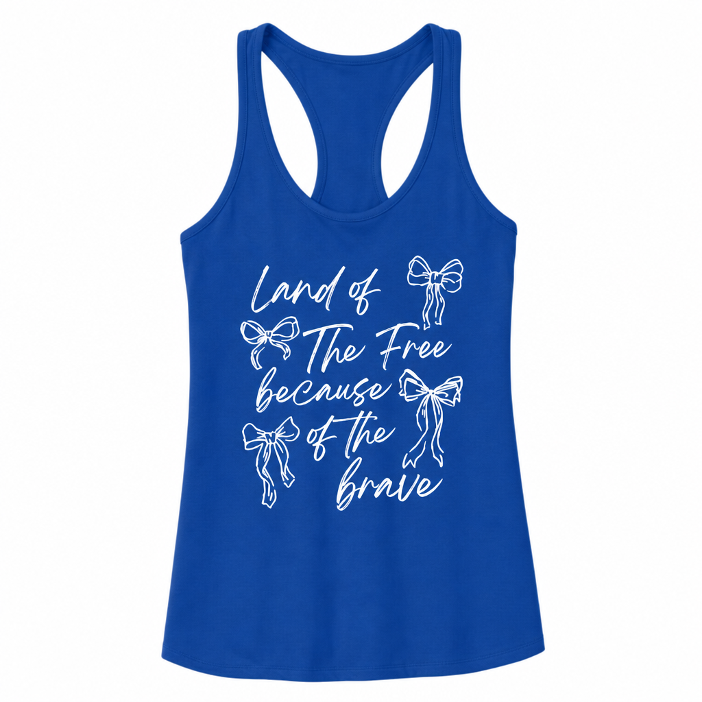 Land of the Free Racerback Tank