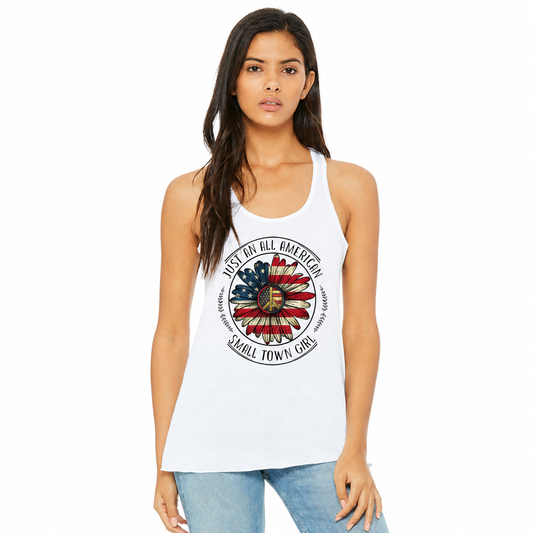 American Small Town Girl Racerback Tank