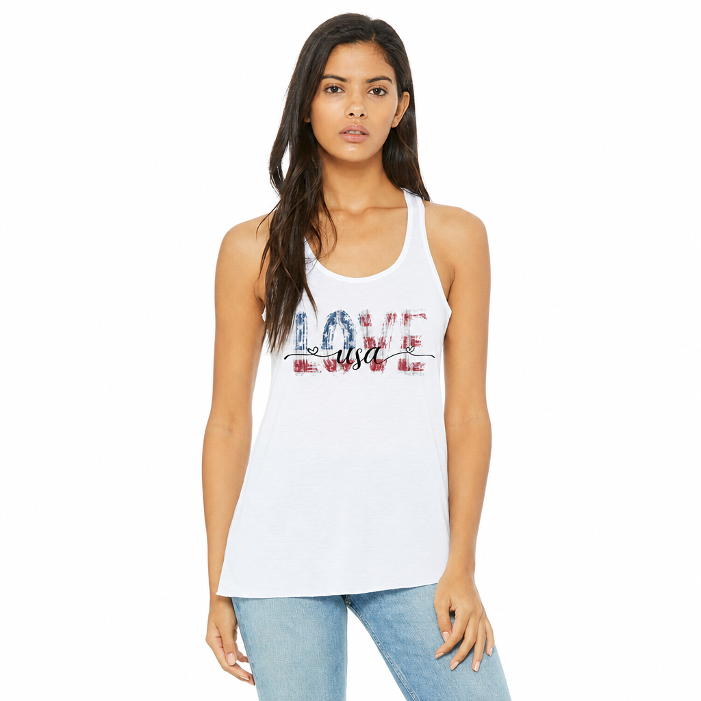 Love USA Racerback Tank