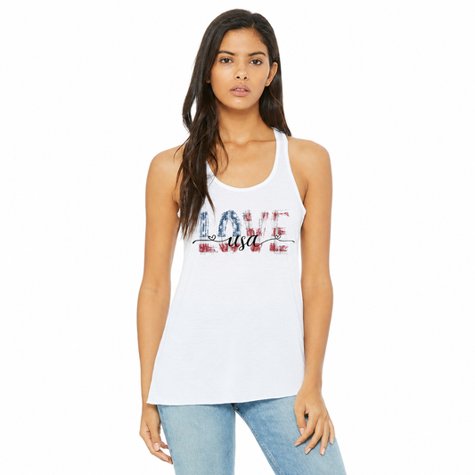 Love USA Racerback Tank