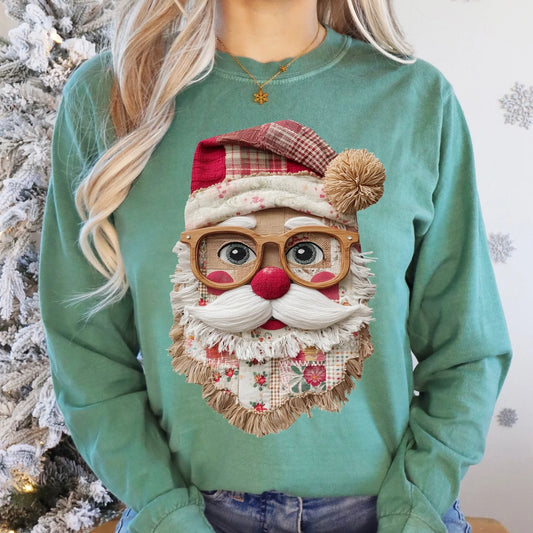 Patchwork Santa - Sweatshirt