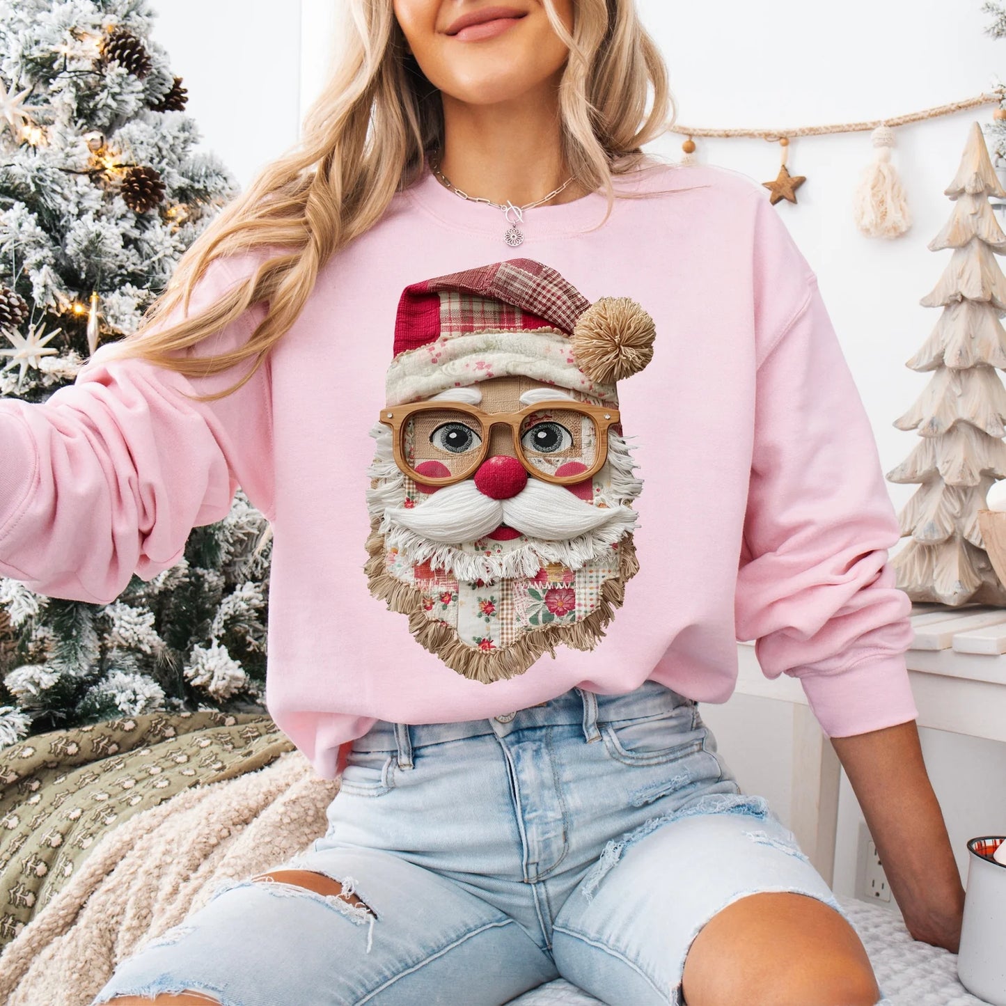 Patchwork Santa - Sweatshirt