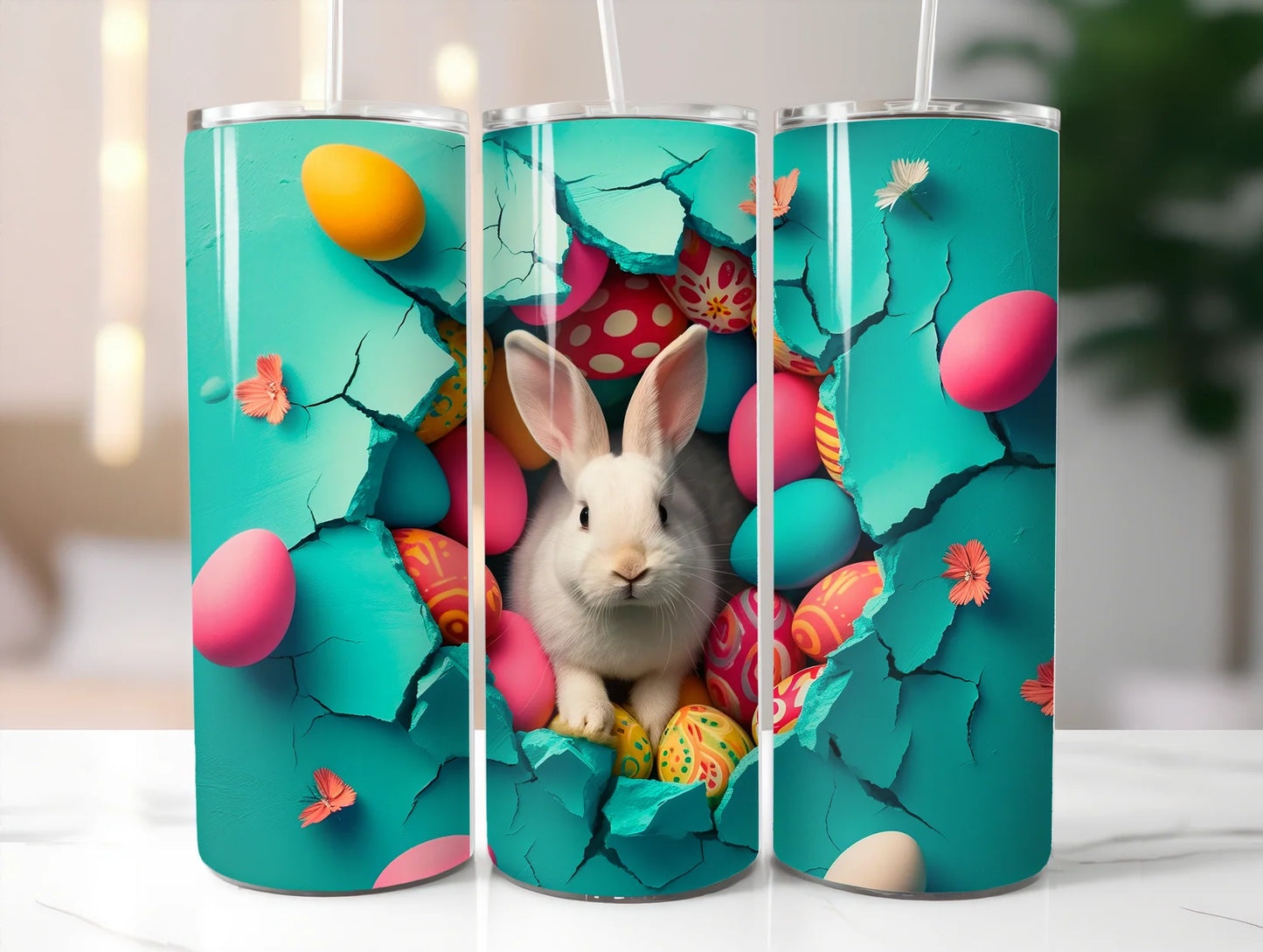 Teal Bunny - Tumbler