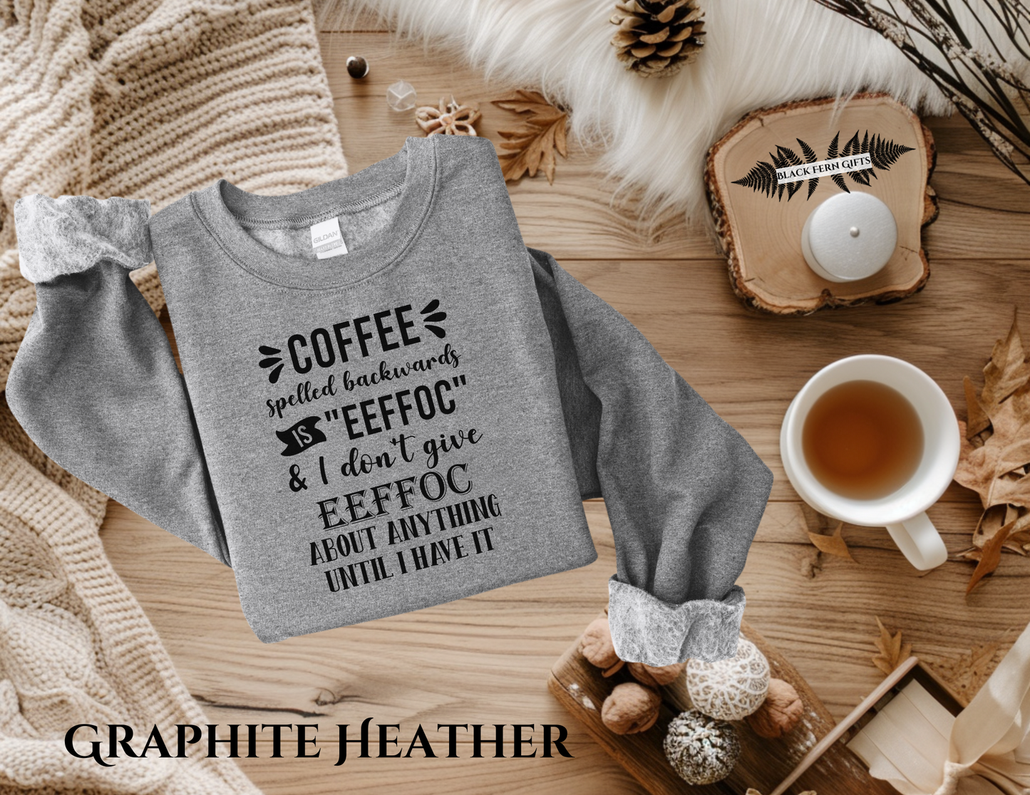 Coffee Spelled Backwards - Sweatshirt