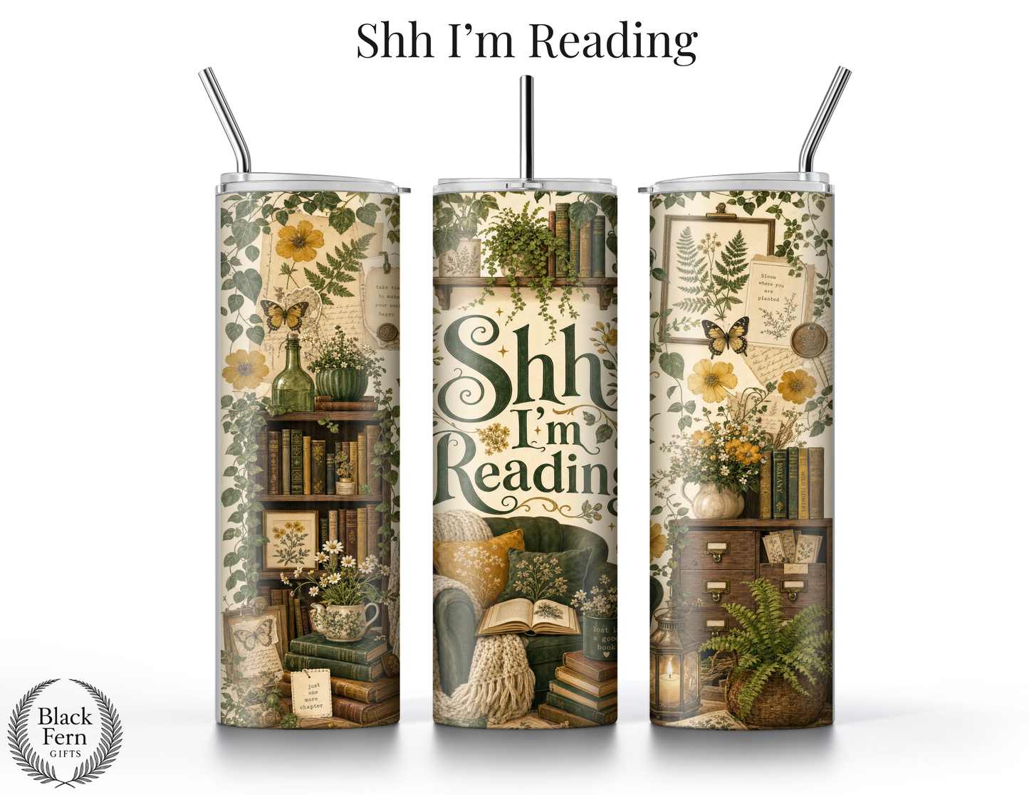 Shh I'm Reading Tumbler