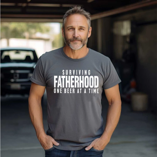 Surviving Fatherhood One Beer at a Time Tee