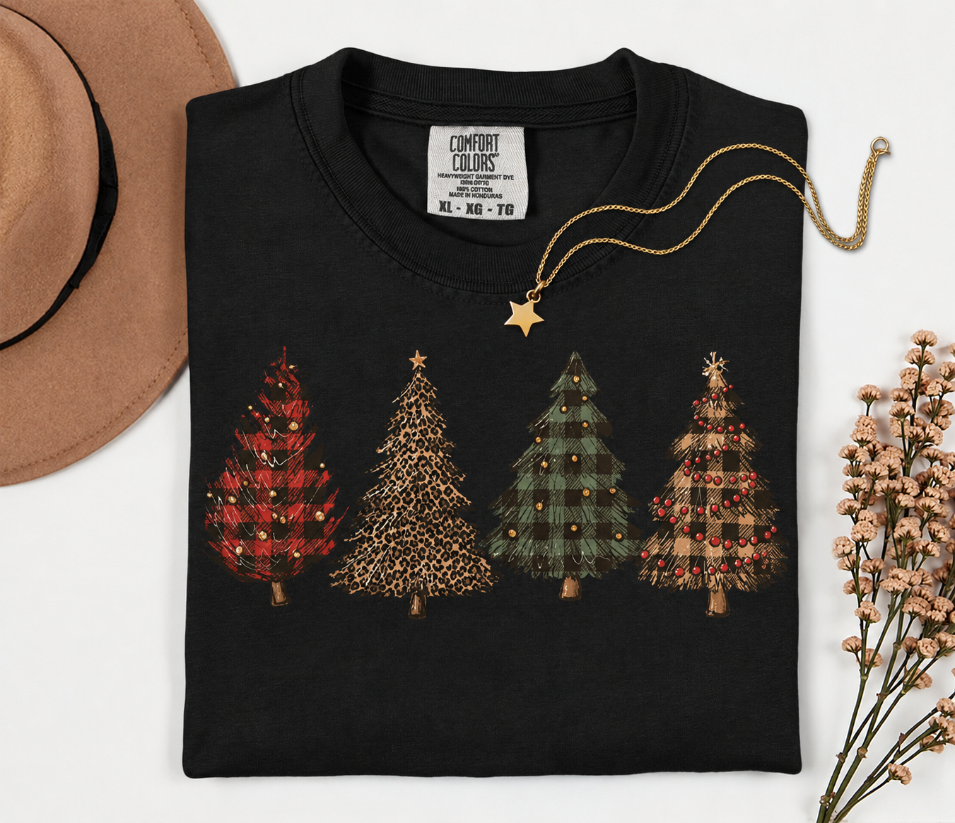 Plaid Christmas Trees Tee