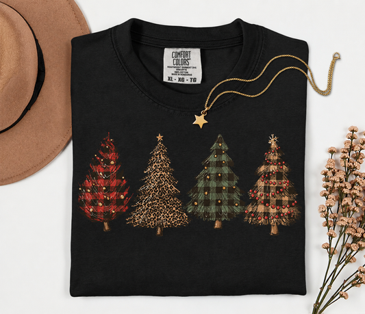Plaid Christmas Trees Tee