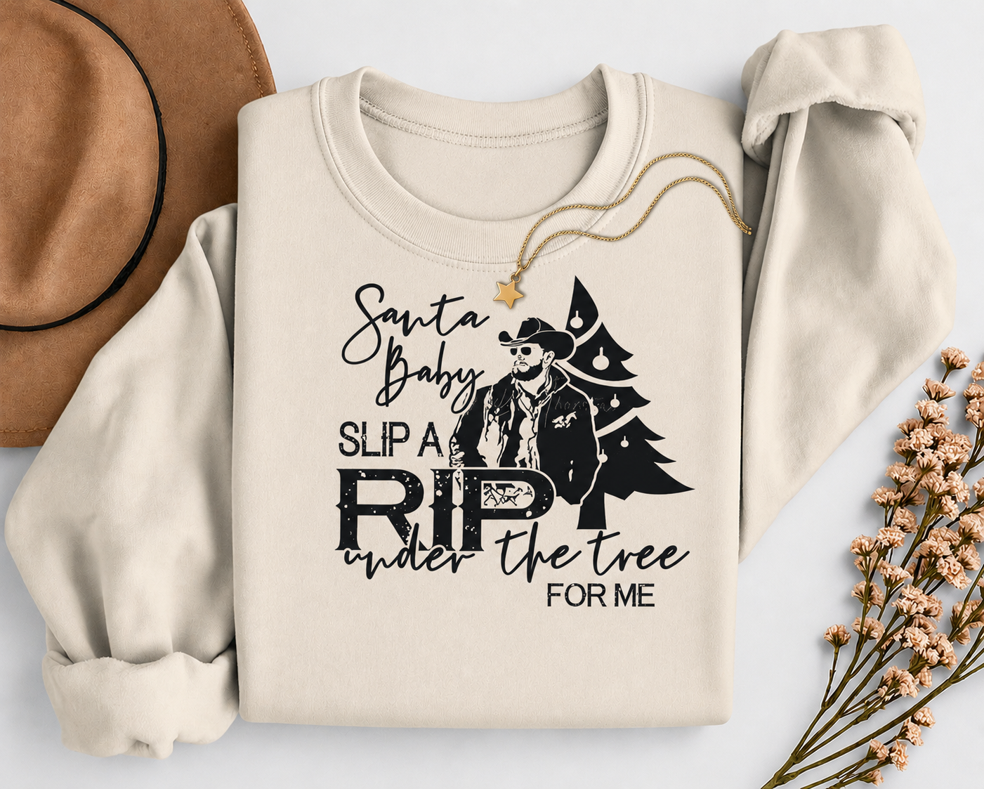 Santa Baby, Slip a Rip Under the Tree Sweatshirt