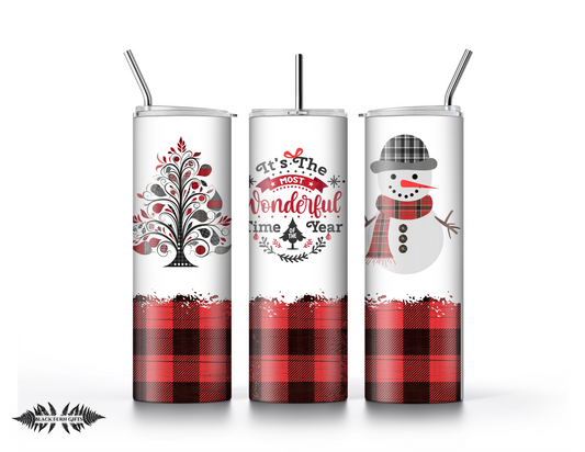 Most Wonderful Time of The Year Snowman Tumbler